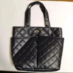 美品上品クレイサス全体キルティングトートバッグ雑誌付録。ブラック。