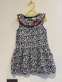 【美品】ラブアンドピースアンドマネー　花柄バルーンワンピース　リバティ風　110のサムネイル