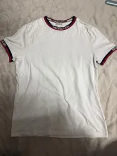 MONCLER☆ロゴリブ クルーネック Tシャツ ホワイトのサムネイル