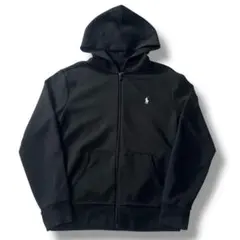 ポロラルフローレン フルジップ ジップアップパーカー ブラック ポニー 刺繍