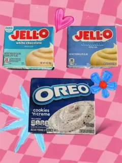 【2/15掲載終了】 JELL-Oホワイトチョコ・チーズケーキ・オレオクリーム