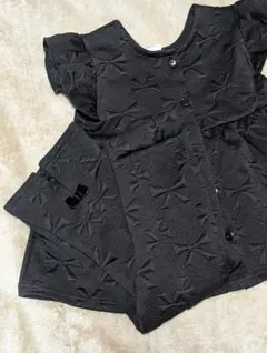 バースデイ コトリ フクレジャガード フレアパンツ ベスト セットアップ