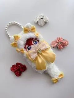 ぬい服 12cmサイズ ねこさんケープ 黄色リボン