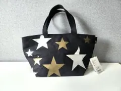 レア 新品 ROOTOTE 軽量トート 星柄 ブラック×シルバー×ゴールド