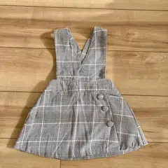 グレーチェック ジャンバースカート