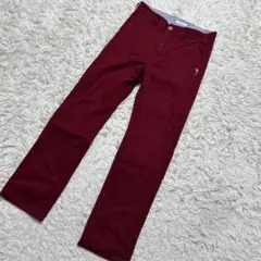 【c9363】avail basic チノパン ワインレッド　ストレッチのサムネイル