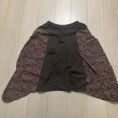 エスニック　アジアン　サルエルパンツ　茶色