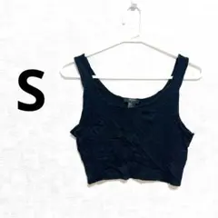 FOREVER 21 ブラック クロップドタンクトップ 『S』 ギャル 可愛い