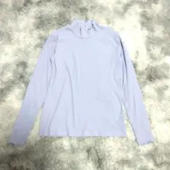 美品✨【coen】 リブ編みハイネックトップス (L) 大きいサイズ 綿混