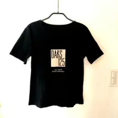 DAKS　Tシャツ　M　黒　ロゴ　コンパクト　綿100のサムネイル