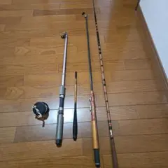 竹製釣り竿セット スピニングリール付き5点セット - メルカリ