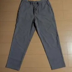 GUグレー スラックス ボタン付き