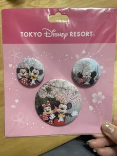 東京ディズニーリゾート ピンバッジ 3個セット 2017 春 桜 SAKURA