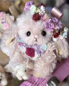 かわいいミント色のうさぎ アーティストベア 海外作家様 ハンドメイド