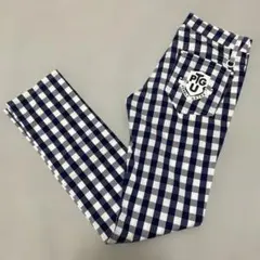 パーリーゲイツ ストレッチ 総柄 パンツ ギンガムチェック ゴルフ