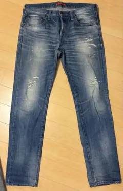 RED CARD ダメージ加工 ブルー デニムパンツ size32