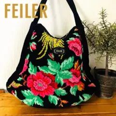 ꧁極美品꧂ FEILER フェイラー花柄トートバッグ　ハンドバッグ