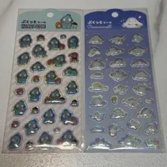 【新品】ダイソー ぷくっとシール サンリオ　シナモロール　ハンギョドン