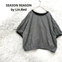 シーズンリーズン　半袖シャツ　千鳥柄　XL 大きいサイズ　ゆったり　体型カバー