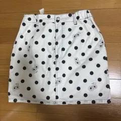 ディアブル　Diable ホワイトドット柄タイトスカートパンツ　160cmのサムネイル
