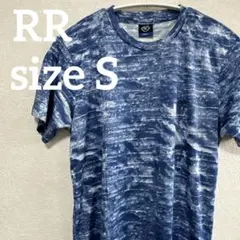早い者勝ち✨RR 【S】ブルー系 マーブル模様 半袖 Tシャツ クルーネック