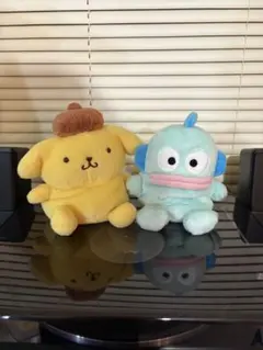 ポムポムプリン・ハンギョドン　ふわくたぬいぐるみセット