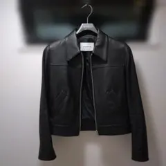 COACH ブラック シングル ライダース ジャケット S コーチ レザー