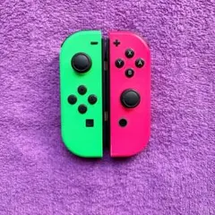 ジョイコン 純正 ネオングリーン ネオンピンク 左右セット d7N-1