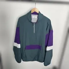 【古着】メンズLハーフジップトップス