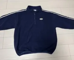 ネイビー フリースジャケット ジップアップ