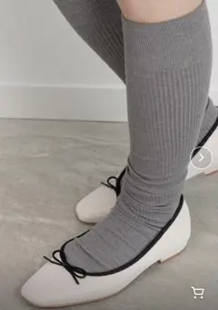 randa スクエアトゥバレエシューズ