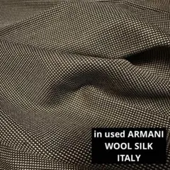 イタリア製　チェック　ジャガード 　ARMANI使用　ブラウン　 生地