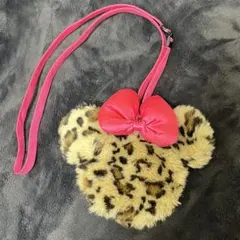 ミニー ポシェット ヒョウ柄 ファー