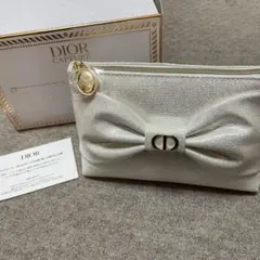 DIOR CAPTURE ポーチ リボン ホワイト