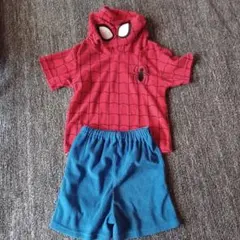 スパイダーマン フード付きパジャマセット 100cm