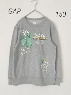 GAP kids マインクラフト　スウェット　トレーナー　グレー　150