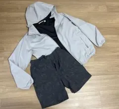 GU ウィンドプルーフシェルパーカM、UNIQLOギアショーツXS