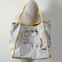 カシュカシュ cachecache / うちの子刺繍トートバッグ イエロー 猫