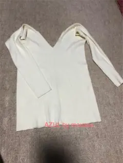 【お値下げ】AZUL basic Vネック　オフショルニット