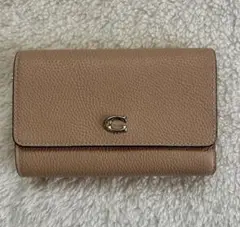 COACH ブテックライン　ベージュ 三つ折り財布