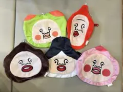 新品未使用！こびとづかんフェイスポーチ5点セット！