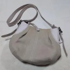 美品】マザーハウス ソラ M 2way ショルダーバッグ グレーベージュ