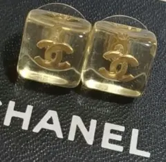 CHANEL ヴィンテージ ピアス ココマーク クリア スクエアのサムネイル