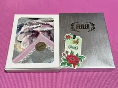 《新品・箱入り》フェイラータオルハンカチ　花柄　大判サイズ