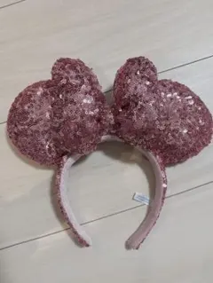 ミニー カチューシャ スパンコール ピンク