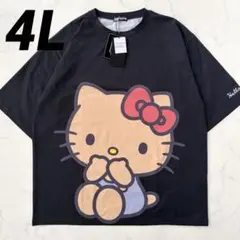 メンズ　サンリオ　キティちゃん　Tシャツ　バックプリント　黒　4L 新品