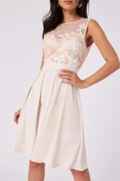 新品未使用⭐︎Little Mistress スパンコール刺繍フレアドレス S