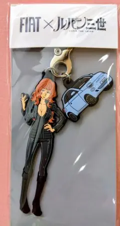 フィアット×ルパン3世　オリジナルキーホルダー　ルパン三世 & 峰 不二子 フィアットとアニメ「ルパン三世」のコラボレーション 第二弾を