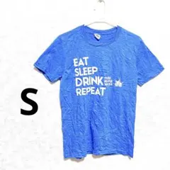GILDAN EAT SLEEP DRINK REPEAT Tシャツ 『S』 青