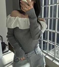 willfully /off shoulder color schem knit